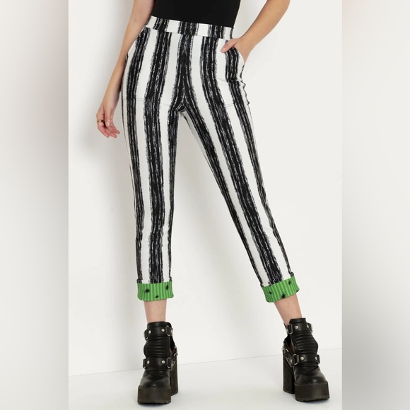 Blackmilk NWT | Ghost with the most cuffed pants 🕷️🖤💚 Beetlejuice - Picture 1 of 7